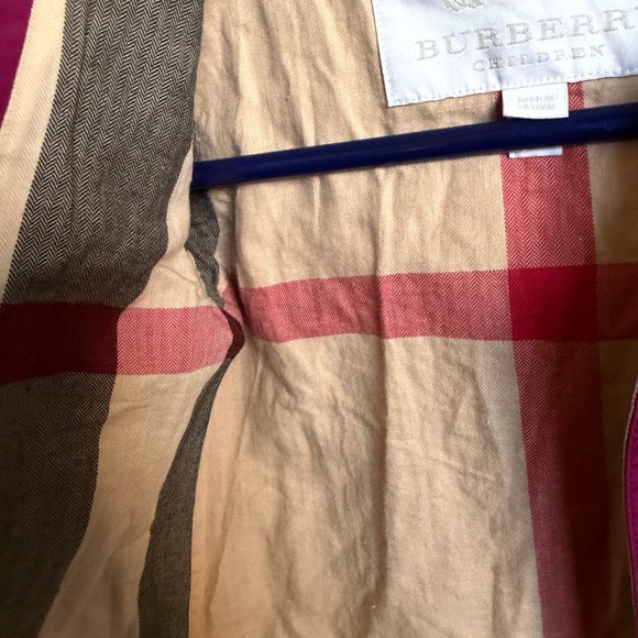 Burberry Baby Hooded Jacket Coat Magenta Pink Nova Check Lining 9–12M - Picture 4 of 11